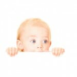 Baby Hiding Behind Billboard
