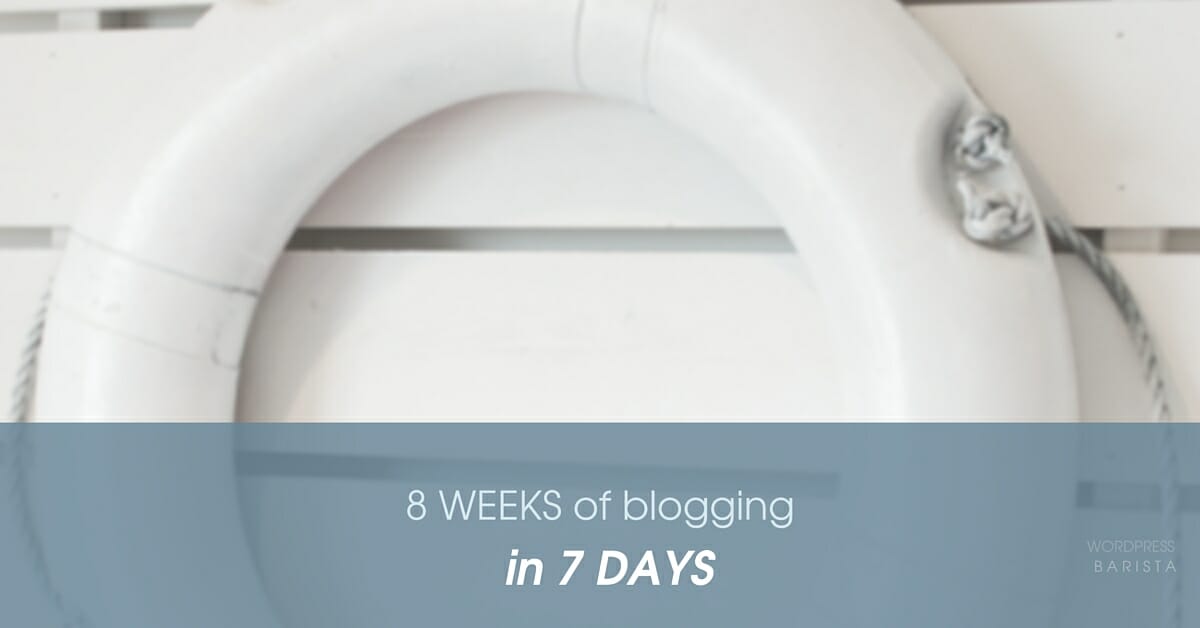 “8 Weeks of Blogging in 7 DAYS” is OPEN!